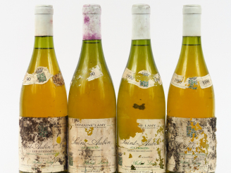 Vente aux enchères 4 BOUTEILLES ST AUBIN 1er CRU 'LES FRIONNES' H. LAMY - 1990 - EA