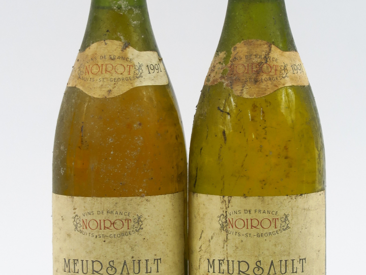 2 BOUTEILLES MEURSAULT NOIROT CARRIERE - 1991 - BS/CAPS AB