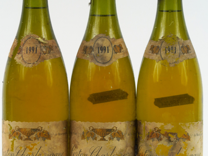 3 BOUTEILLES CORTON CHARLEMAGNE GC ROLLIN - 1991 - EA