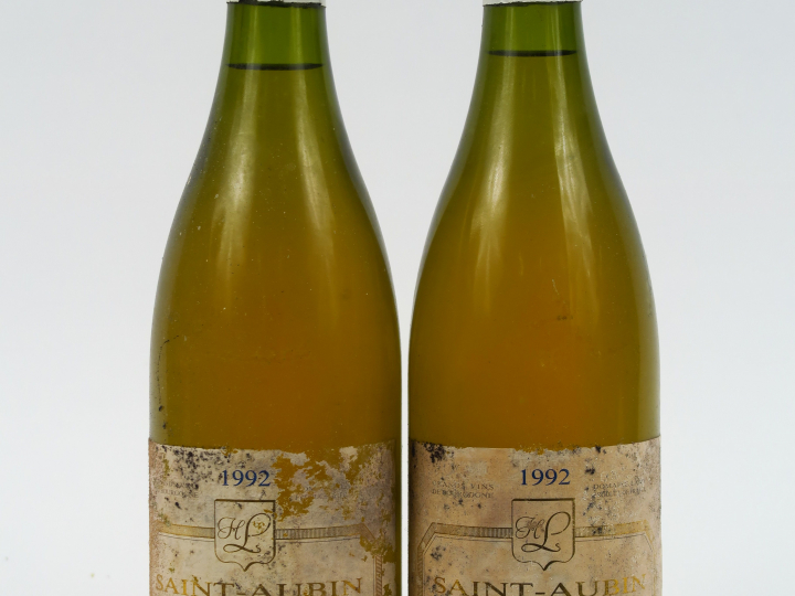 2 BOUTEILLES ST AUBIN 1er CRU 'EN REMILLY' LAMY - 1992 - EA