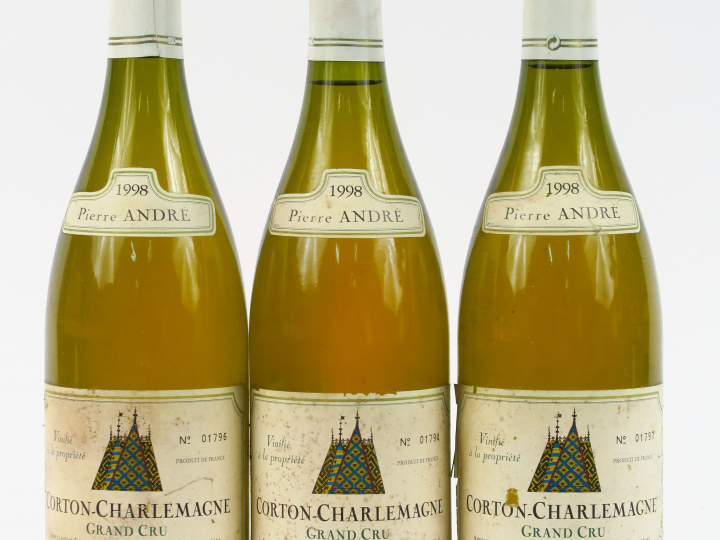 3 BOUTEILLES CORTON CHARLEMAGNE GC P. ANDRE - 1998