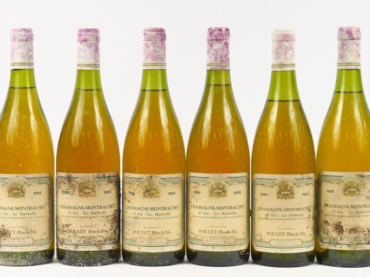 6 BOUTEILLES CHASSAGNE MONTRACHET 1er CRU POULET - 1 'LES CHENEVOTTES'