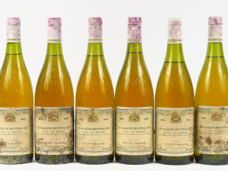 Vente aux enchères 6 BOUTEILLES CHASSAGNE MONTRACHET 1er CRU POULET - 1 'LES CHENEVOTTES'