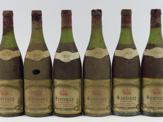 Vente aux enchères 6 BOUTEILLES SANTENAY R. MISSELIS - 1978 - 2 à 4 CM/1 à 4,5 CM/1 à 5 C