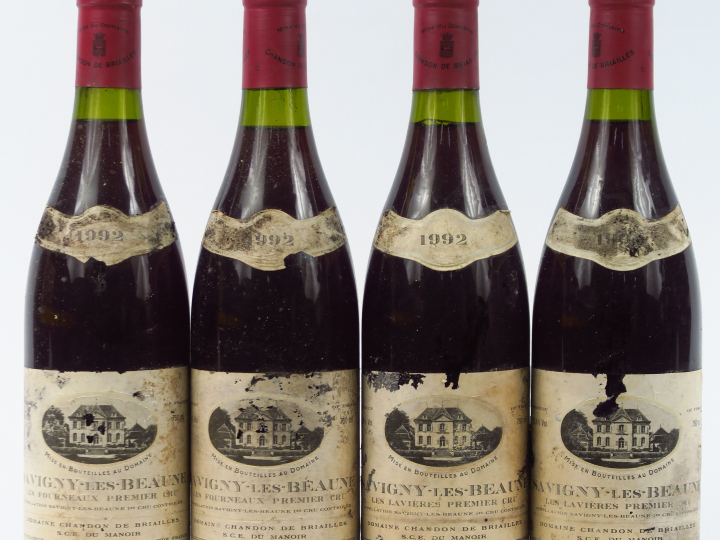 4 BOUTEILLES SAVIGNY LES BEAUNE 1er CRU 'LES FOURNEAUX' CHANDON DE BRI