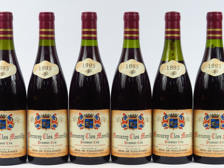 6 BOUTEILLES MERCUREY 1er CRU 'CLOS MARCILLY' R. BRILLARD - 1995