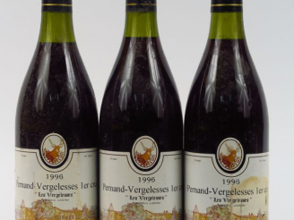 Vente aux enchères 3 BOUTEILLES PERNAND VERGELESSES 1er CRU 'LES VERGELESSES' - 1996