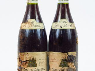 Vente aux enchères 2 BOUTEILLES CORTON CLOS DU ROI GC P. ANDRE - 1998 - EA