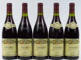 Vente aux enchères 5 BOUTEILLES MERCUREY E. D'ESPLOT - 1998 - 2 PRESUMEES