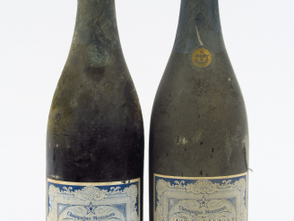 Vente aux enchères 2 TRES VIEILLES BOUTEILLES CHAMPAGNE MOUSSEUX MOET   CHANDON - 2 CM ET