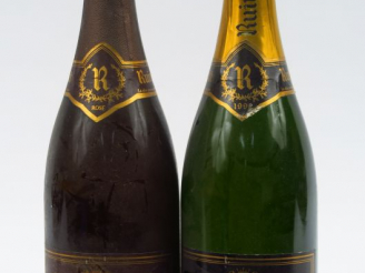 Vente aux enchères 2 BOUTEILLES CHAMPAGNE RUINART : 1 ROSE - 1 de 1992