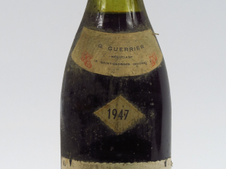 Vente aux enchères 1 BOUTEILLE FLEURIE G. GUERRIER - 1957 - 4,5 CM/BS/EL