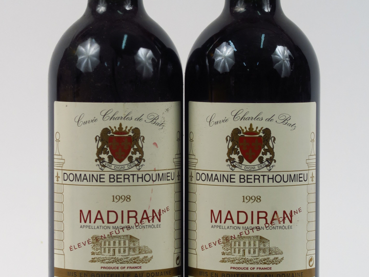 2 BOUTEILLES MADIRAN 'CUVEE CHARLES DE BATS' DOMAINE DE BERTHOUMIEU - 