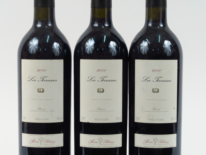 3 BOUTEILLES VINS ESPAGNOLS : LES TERRASSES PRIORAT 2000