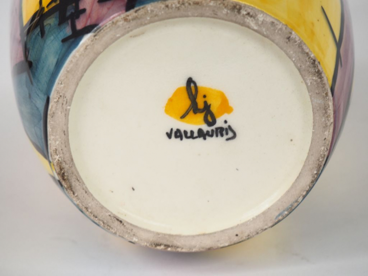 Laurent JACQUES et Juliette MAZAUDOIS à Vallauris. Vase en céramique p