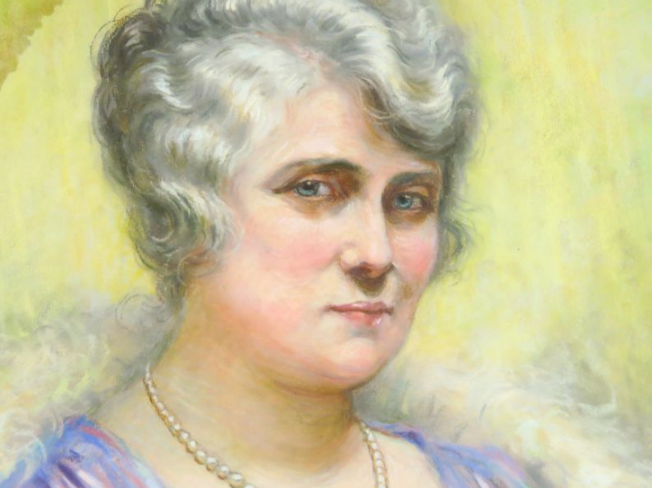G. DEBILLEMONT CHARDON. "Portrait de dame en médaillon" Pastel. Signé 