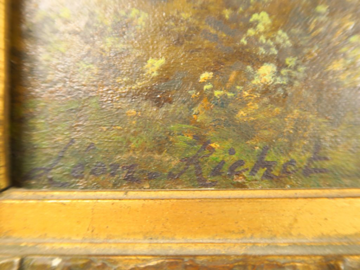 Léon RICHET « Paysages » Paire d’huiles sur toile.  Signées en bas à g