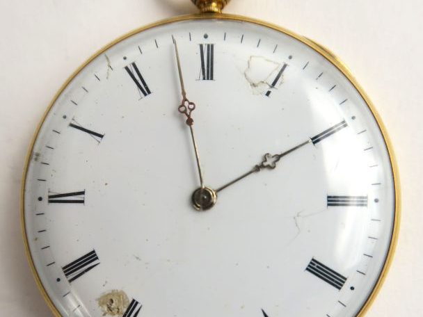 Montre de gousset extra plate en or, de la maison Marchais à Paris. Po