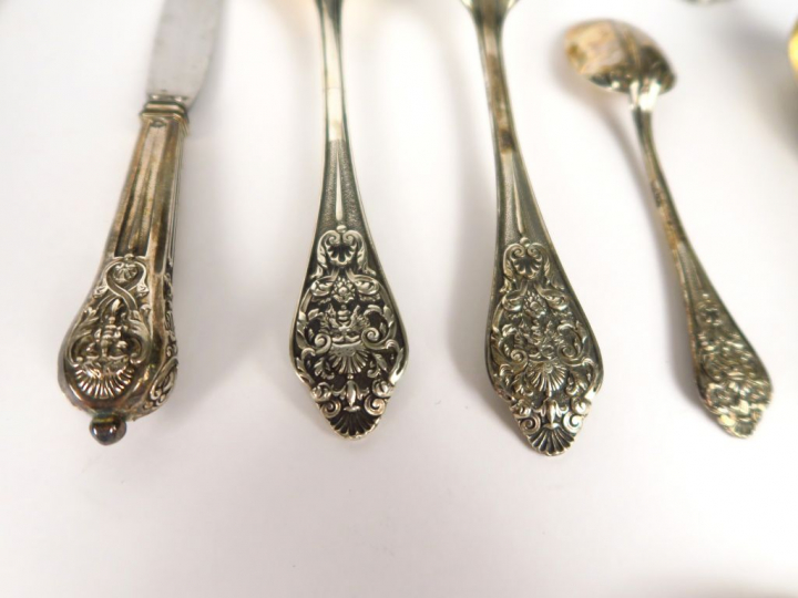 CARDEILHAC. Couverts d'enfant en argent, poinçon Minerve, de style got