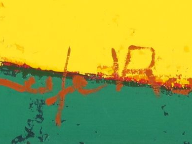 BONNAFE-ROQUES  "Arbres et lopins" Huile sur toile. Signée en bas à dr