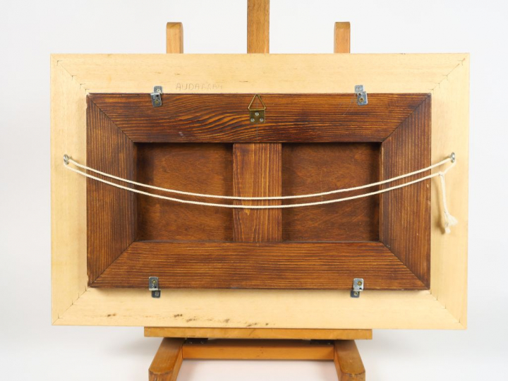 LAUGÉ Achille, 1861-1944	 "Jeté de roses entouré d’une guirlande de br