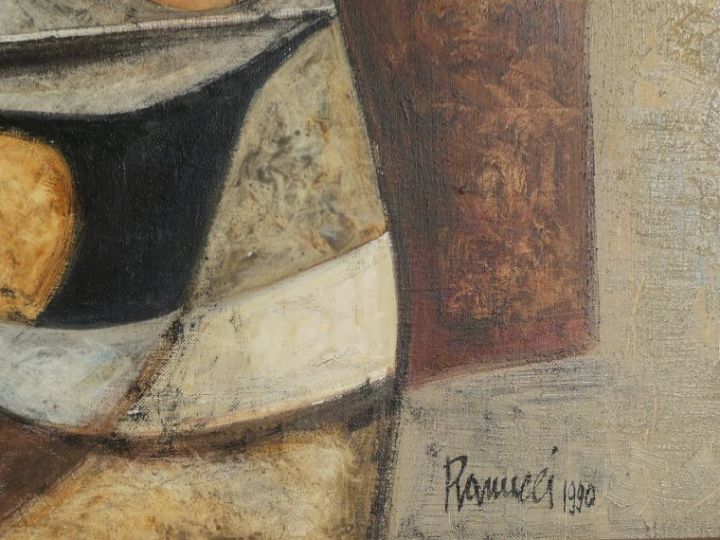 Lucio RANUCCI "Deux femmes" Huile sur toile. Signée en bas à droite et