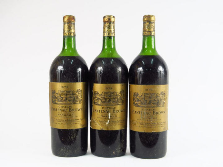 3 MAGNUMS CHÂTEAU CANTENAC BROWN GCC MARGAUX - 1973 - 1 HEP/2 MEP/1 EA