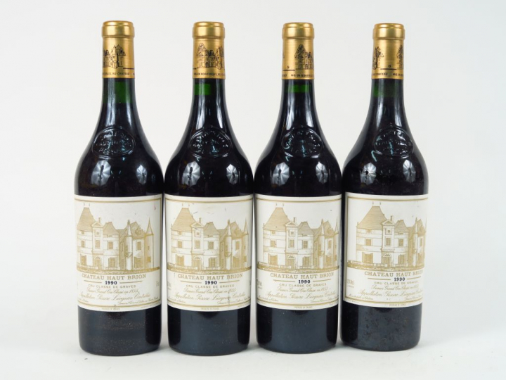 4 BOUTEILLES CHÂTEAU HAUT BRION 1er GCC GRAVES - 1990 - CBO 12 BOUTEIL