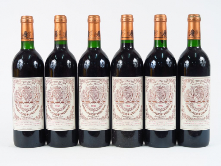 6 BOUTEILLES CHÂTEAU PICHON BARON DE LONGUEVEILLE GCC PAUILLAC - 1990 