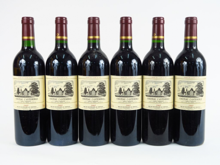 6 BOUTEILLES CHÂTEAU CANTEMERLE GCC HAUT MEDOC - 1995