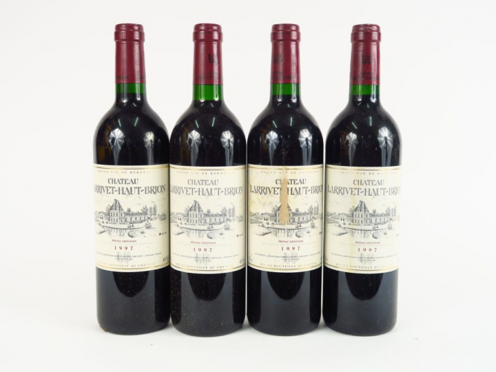 4 BOUTEILLES CHÂTEAU LARRIVET HAUT BRION GRAVES - 1997 - 1 BG/1 ETLA