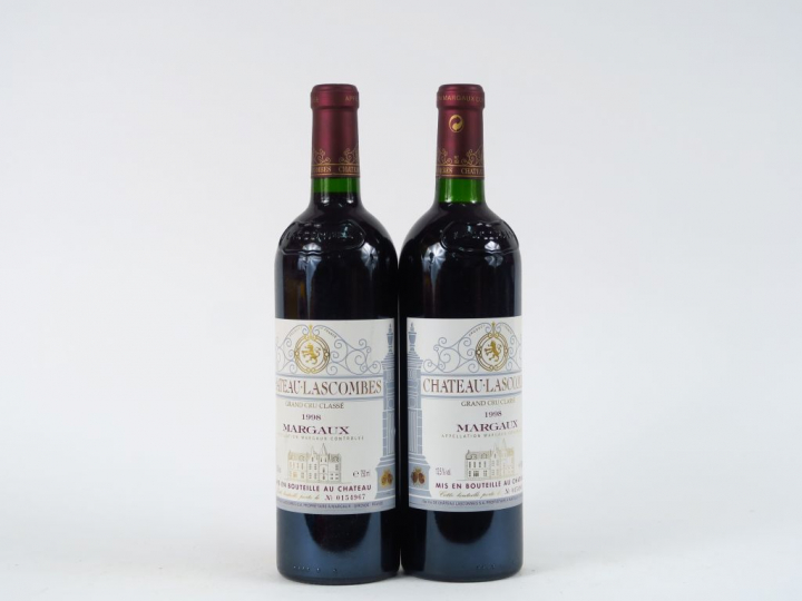 2 BOUTEILLES CHÂTEAU LASCOMBES GCC PAUILLAC - 1998 - 1 BG