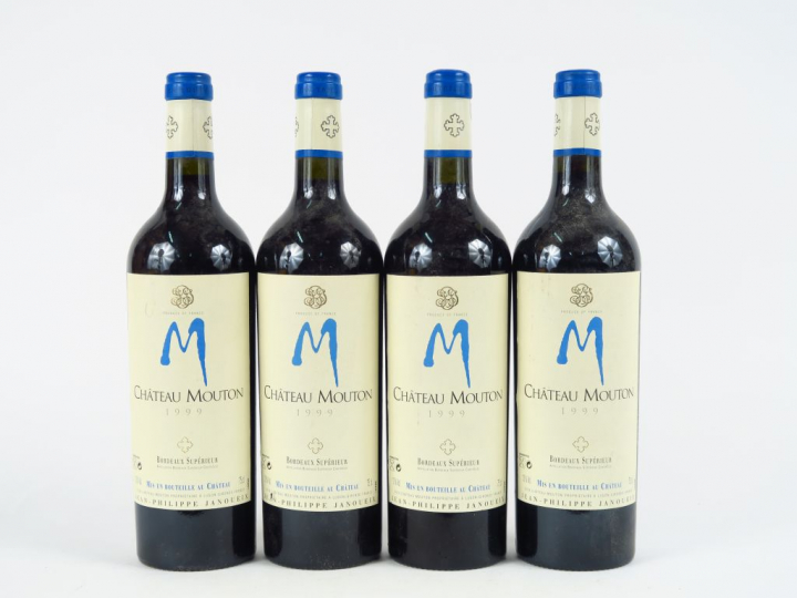 4 BOUTEILLES CHÂTEAU MOUTON BORDEAUX SUPERIEUR - 1999