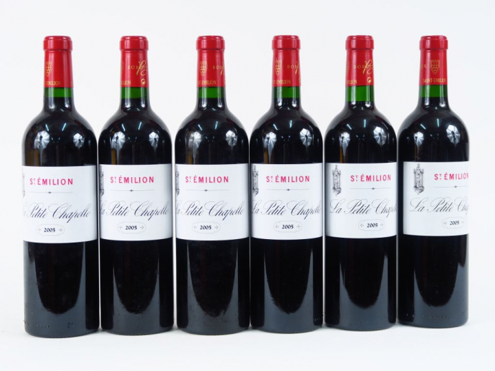 6 BOUTEILLES LA PETITE CHAPELLE GC ST EMILION - 2005 - CBO 12 BOUTEILL