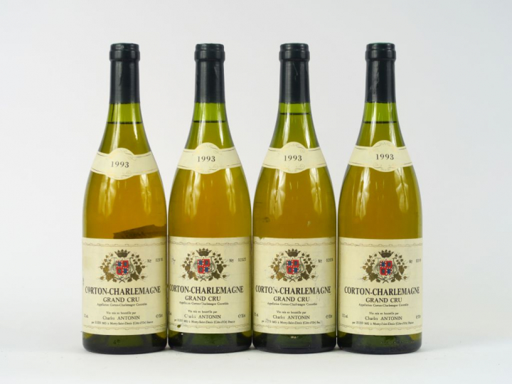 4 BOUTEILLES CORTON CHARLEMAGNE GC CH. ANTONIN - 1993