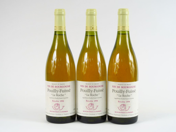3 BOUTEILLES POUILLY FUISSE 'LA ROCHE' GUFFENS - 1994