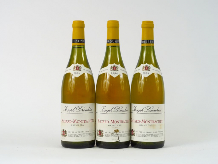 3 BOUTEILLES BATARD MONTRACHET GC J. DROUHIN - 1994 - 1 ELA