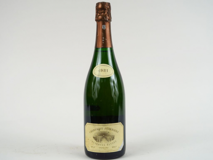 1 BOUTEILLE CHAMPAGNE JEANMAIRE BRUT GC 'RESERVES ELYSEE' - 1981 - Dat