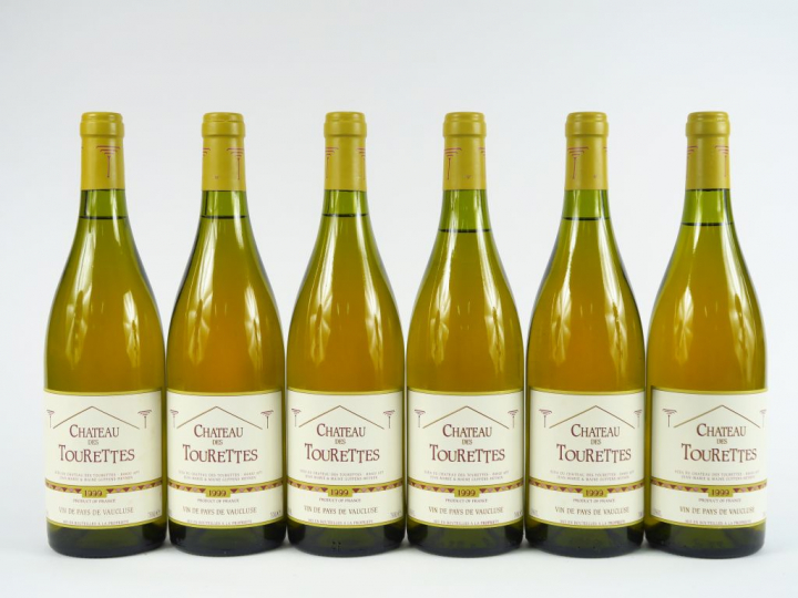 6 BOUTEILLES CHÂTEAU DES TOURETTES VAUCLUSE GUFFENS - 1999