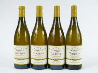Vente aux enchères 4 BOUTEILLES CHÂTEAU DES TOURETTES 'PLATEAU DE L'AIGLE' VAUCLUSE GUFFE