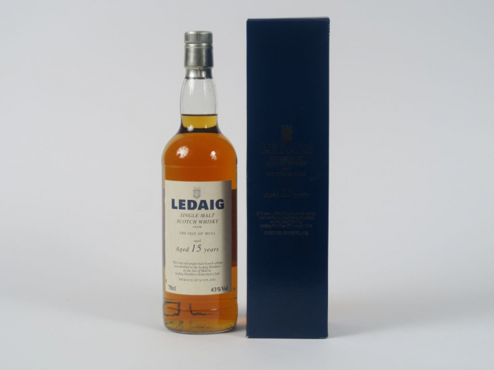 1 BOUTEILLE LEDAIG (70 cl) - Embouteilleur : OB - 43° - Age : 15 ans  