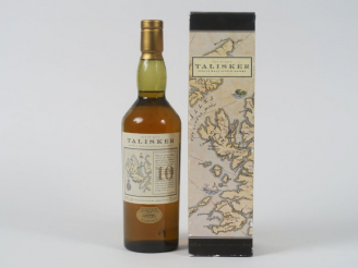 Vente aux enchères 1 BOUTEILLE TALISKER (70 cl) - Embouteilleur : OB - Map Label - 45,8° 