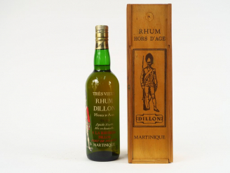 Vente aux enchères 1 BOUTEILLE TRES VIEUX RHUM DILLON 'HORS D'AGE' - COFFRET