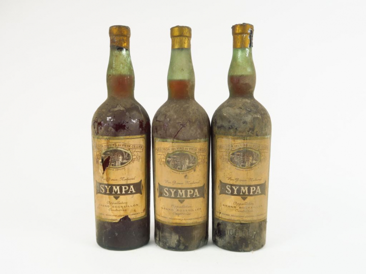 3 TRES VIEILLES BOUTEILLES SYMPA GRAND VIN DU ROUSSILLON - BS
