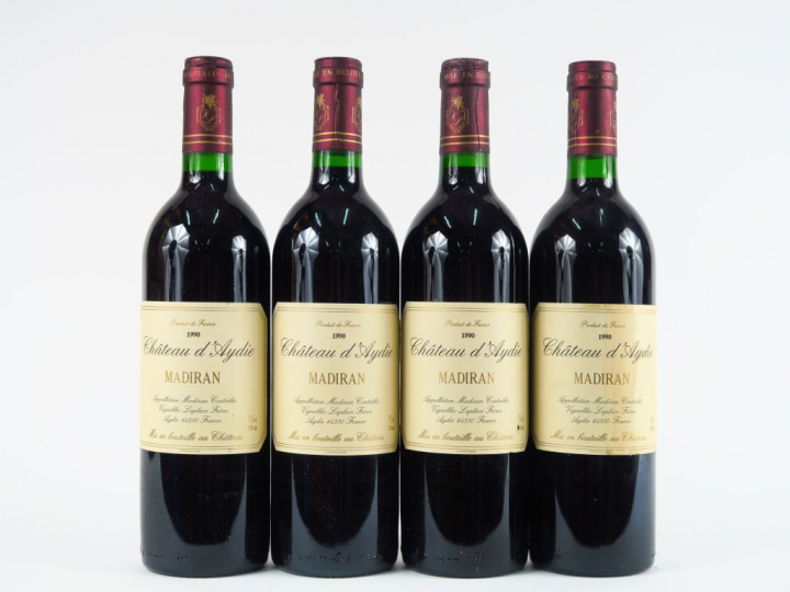 4 BOUTEILLES CHÂTEAU D'AYDIE MADIRAN - 1990