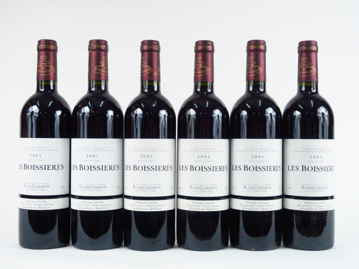 6 BOUTEILLES LES BOISSIERES A. CHABANON CÔTES CATALANES - 2001