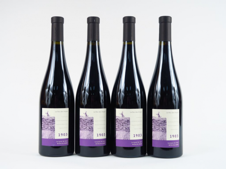 4 BOUTEILLES LE ROC DES ANGES '1903' - 2008