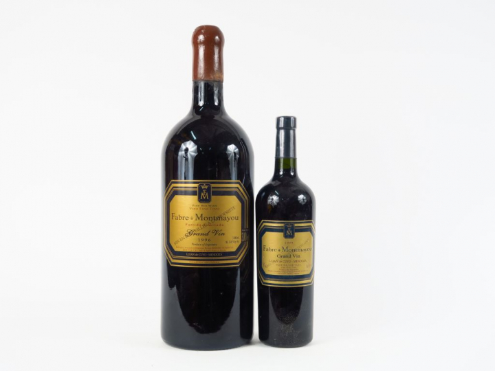 1 DOUBLE MAGNUM FABRE MONTMAYOUR MENDOZA - 1996 + 1 BOUTEILLE FABRE MO