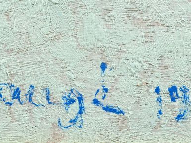 LAUGÉ Achille, 1861-1944	 "Grand bouquet de roses sur un entablement",