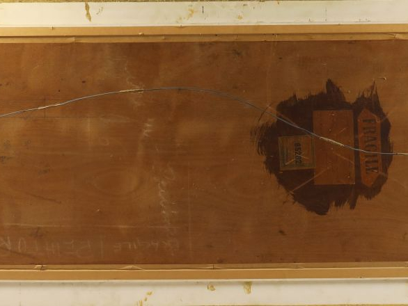 LAUGÉ Achille, 1861-1944	 "Grand bouquet de roses sur un entablement",